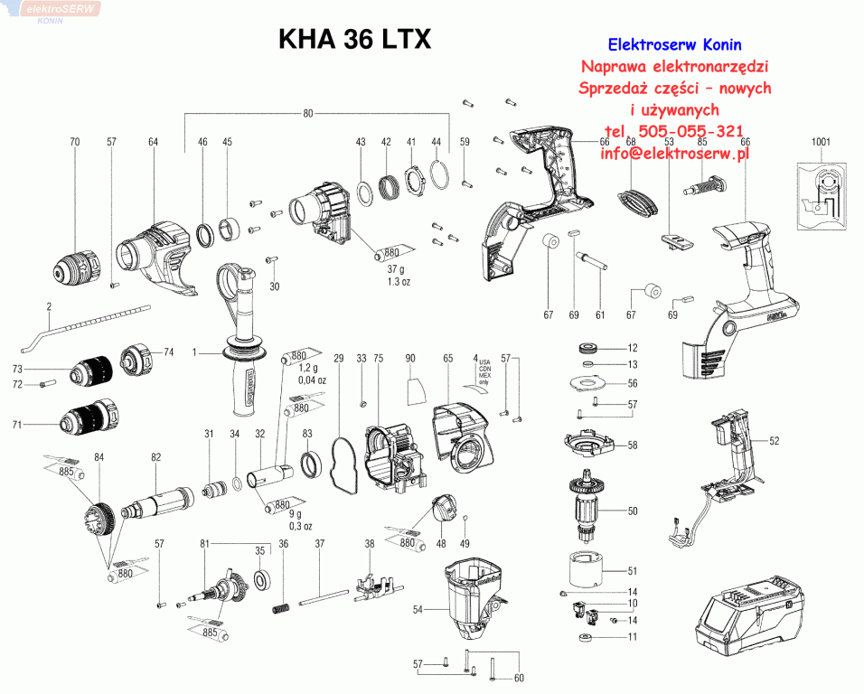 METABO KHA 36 LTX schemat