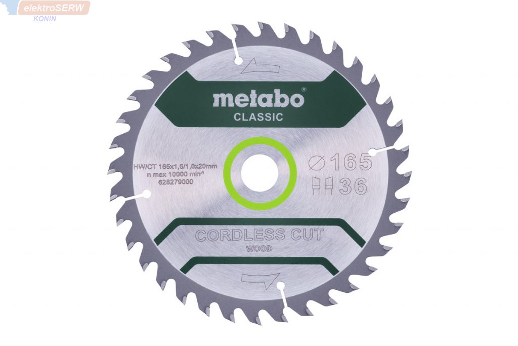 METABO Cordless Cut tarcza do drewna 36z 165mm 628279000