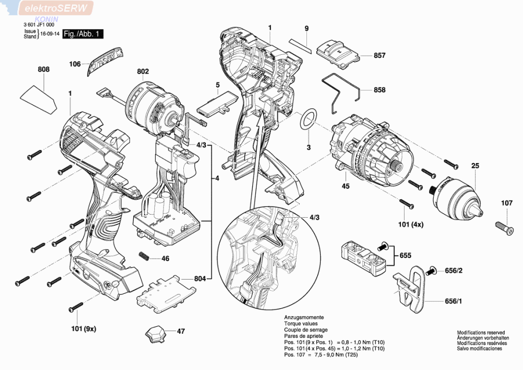 Bosch skrzynia biegów do akumulatorowego wkrętaka / wiertarko-wkrętarki GSR 14,4 VE-EC