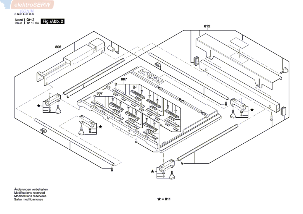 Bosch silnik przybudówkowy do stołowej piły / pilarki tarczowej PTS 10