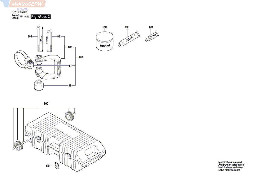 Bosch komplet części / zestaw serwisowy do młota wyburzeniowego GSH 16-28