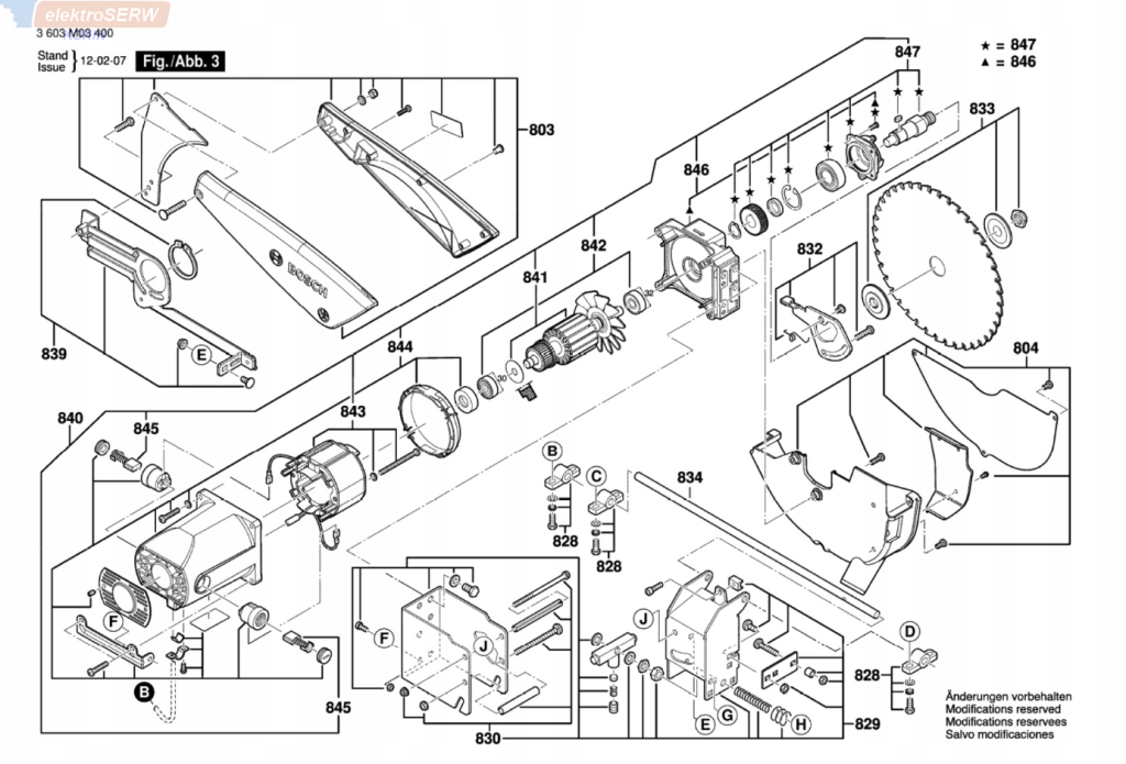 Bosch twornik / wirnik do stołowej piły / pilarki tarczowej PTS 10