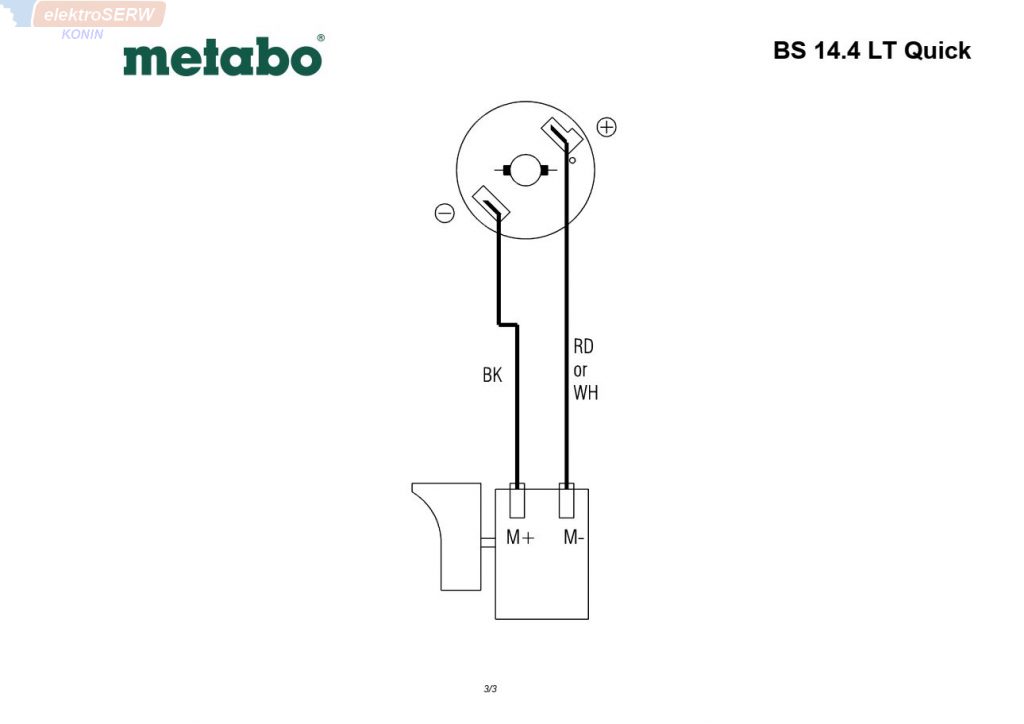 METABO Wyłącznik BS 14.4 LT Quick 02107000 włącznik