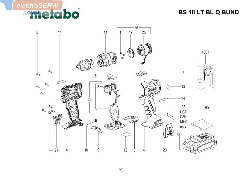 METABO Silnik wiertarki BS 18 LT BL Q02334010 316066940