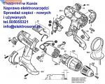 BOSCH GSB 18 VE-2 VE-2 uchwyt wiertła 2 608 572 900 GSB36 V-LI