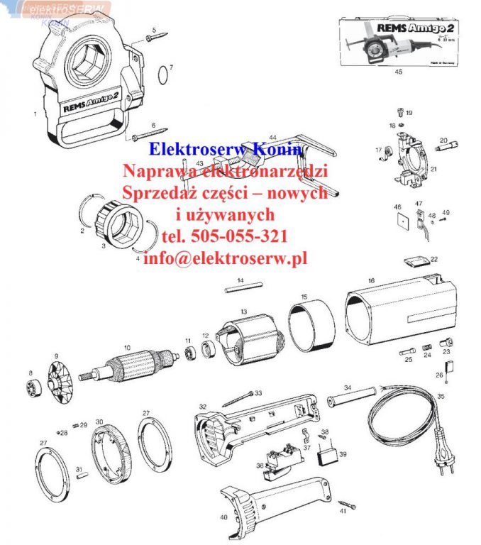 Rems Amigo 2 przekładnia do gwintownicy nr kat. 532000 R