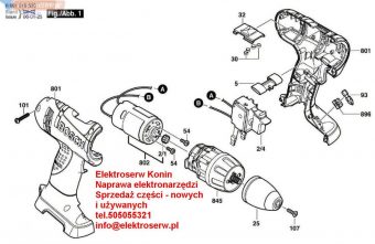Bosch obudowa 2605105949 GSR12V 0601916530