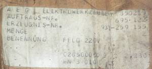 AEG stojan 695.122  850219  931-259.155