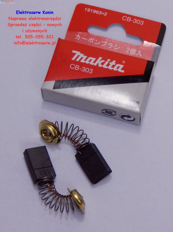Makita szczotki CB-303 191963-2 GA5021, GA6021, 9015B, 9016B, 9227CB
