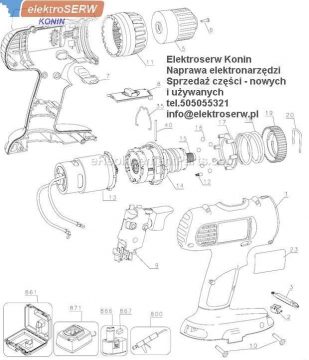 Dewalt sworzeń 326467-00 DC970 DW505 DW004