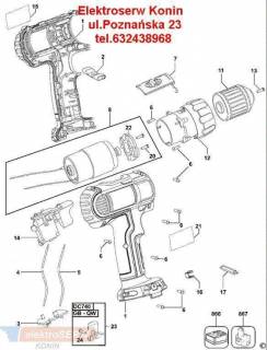 Dewalt N176222 obudowa DC740