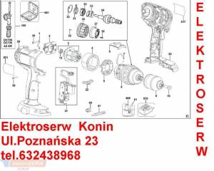 Dewalt DC727 18V przekładnia planetarna skrzynia 1007806-00