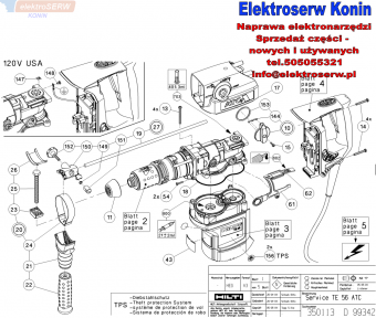 Hilti zębnik 366173 do młota TE56ATC