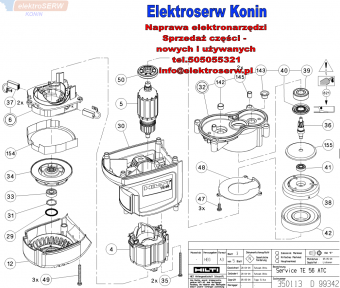 Hilti zębnik 366173 do młota TE56ATC