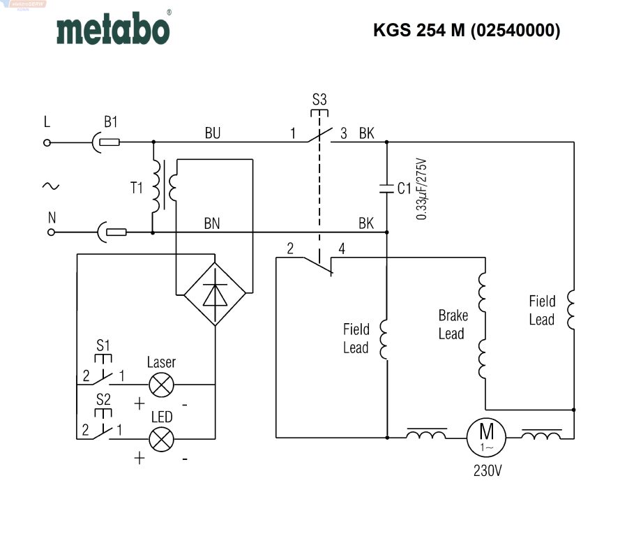 Metabo przekładnia do piły ukosowej KGS 254 M