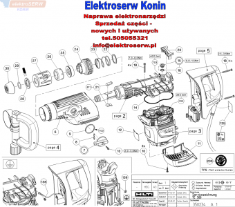 HILTI TE500 części zamienne