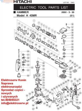 Hitachi obudowa 320833 H45MR H45FRV