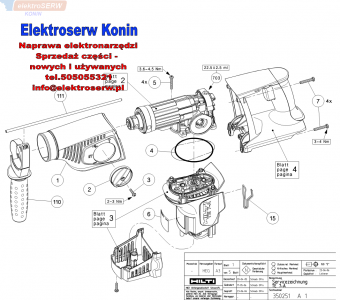 Hilti części zamienne do młotowiertarki 349300 TE 7-A