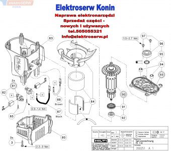 Hilti części zamienne do młotowiertarki 349300 TE 7-A
