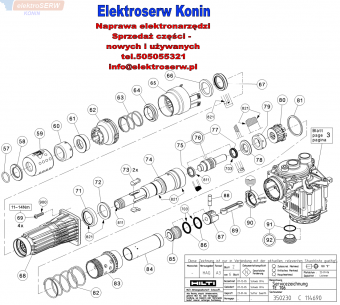 Hilti części zamienne do młota udarowego 345043 TE 706