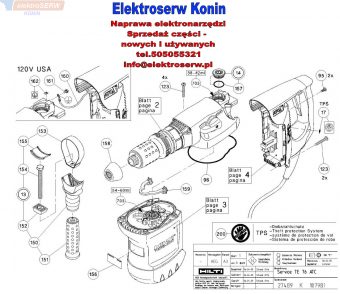 Hilti części zamienne do młotowiertarki TE 76-ATC 330339
