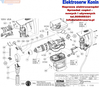 Hilti części zamienne do młotowiertarki TE 56 230V 366015