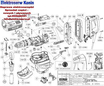Hilti części zamienne do młotowiertarki TE 80-ATC AVR TPS2 392911