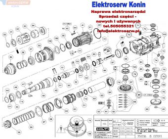 Hilti części zamienne do młotowiertarki TE 80-ATC AVR TPS2 392911