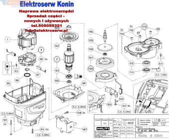 Hilti części zamienne do młotowiertarki TE 80-ATC AVR TPS2 392911