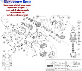Hilti części zamienne do szlifierki kątowej AG 230-S 282132