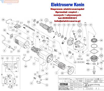 Hilti części zamienne do szlifierki kątowej DAG 451-S 341361