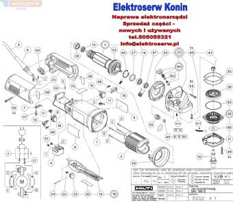 Hilti części zamienne do szlifierki kątowej DAG 500-D 341447