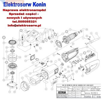 Hilti części zamienne do szlifierki kątowej DC 230-S 281767