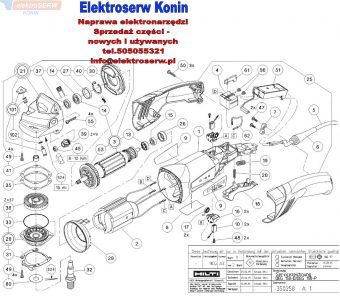 Hilti części zamienne do szlifierki kątowej DEG 150-D 341233