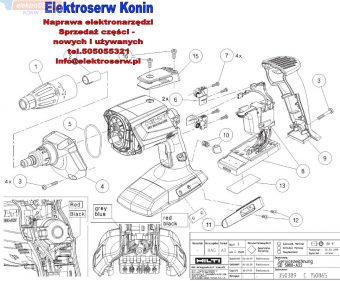 Hilti części zamienne do wkrętarki akumulatorowej SD 5000-A22 329760