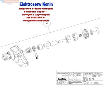 Hilti części zamienne do wkrętarki akumulatorowej SD 5000-A22 329760