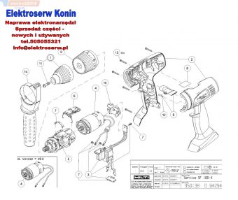 Hilti części zamienne do wiertarko-wkrętarki akumulatorowej SF 180-A 346769