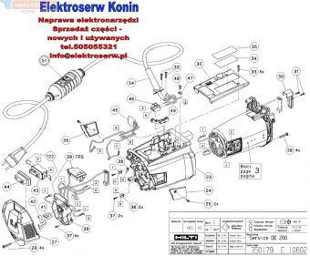 Hilti części zamienne do wiertnicy diamentowej DD 200 279257