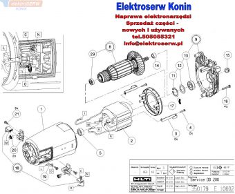Hilti części zamienne do wiertnicy diamentowej DD 200 279257