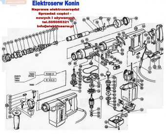 Hilti części zamienne do młotowiertarki TE 14 76354
