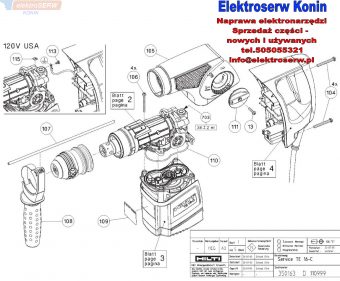 Hilti częsci zamienne do młotowiertarki TE 16-C 344734