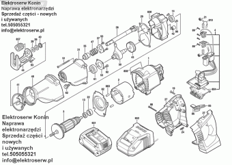 Bosch zespół wrzecion 2 610 944 393 do piły szablastej
