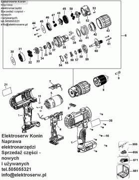 Dewalt silnik N376649 do wkrętarki akumulatorowej DCD766