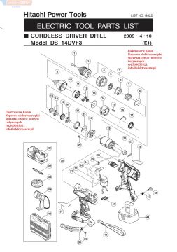 Hitachi DS14DVF3 14,4V wkrętarka akumulatorowa - przekładnia 324-348