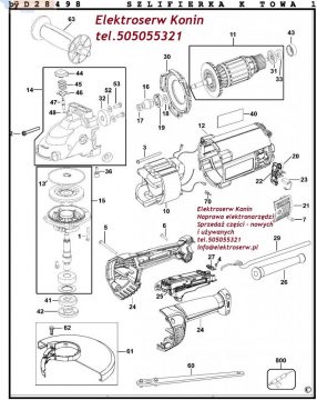 DeWalt włącznik do szlifierki kątowej D28498 D28495 N089612