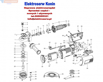 Sparky części zamienne do szlifierki kątowej 125 mm M 750 E HD 158798