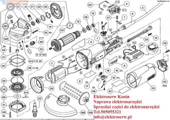 Hilti przekładnia do szlifierki WS125-S, AG125-S, DC125, DEG125, DC125-S, DAG125-S, DCG125-S, DCG500-S, HG500