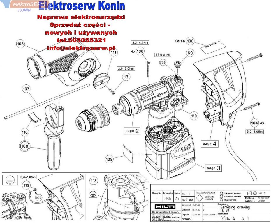 Hilti wirnikdo młotowiertarki TE 30 356125