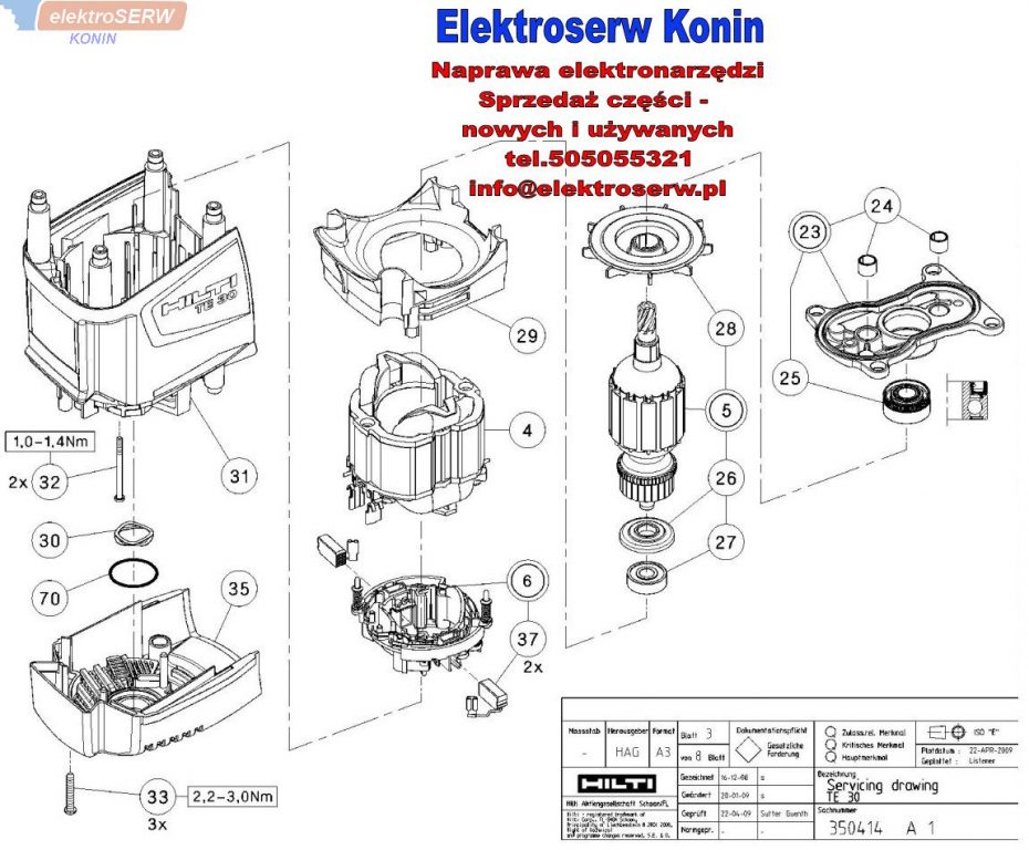 Hilti wirnikdo młotowiertarki TE 30 356125