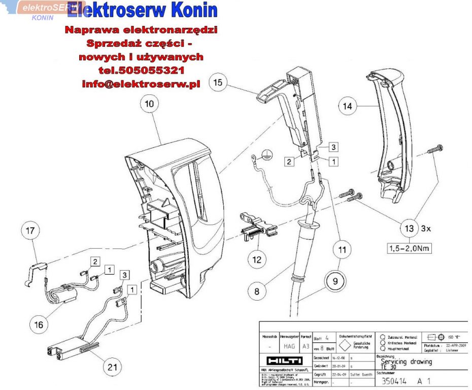 Hilti wirnikdo młotowiertarki TE 30 356125